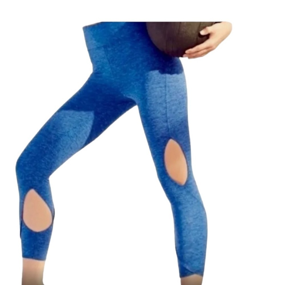 Free people blue cutout leggings. Size XS